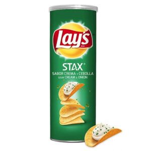 Stax Cream and Onion Potato Chips, 134 g